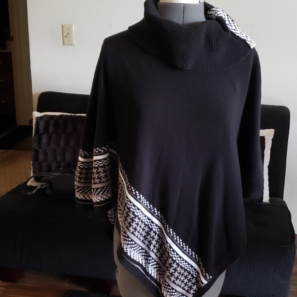 Black and White Poncho.